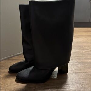 Black Marc Fisher Folded Over Women's Boots